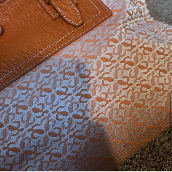 Loewe Orange Leather & Canvas Tote bag - Picture 3 of 8